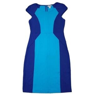 Ambar~Woman Size XS~Blue/Purple Colorblock Summer Dress Stretch.